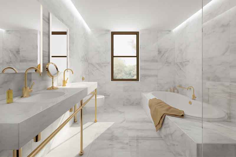 bagno in marmo bianco Lecce